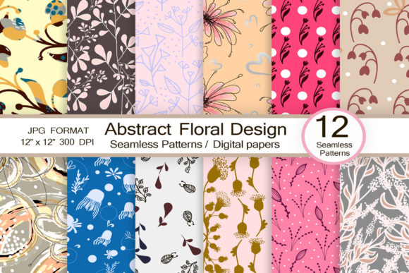 Abstract Floral Designs and Scrapbook Paper: Elevating Modern Creative Projects