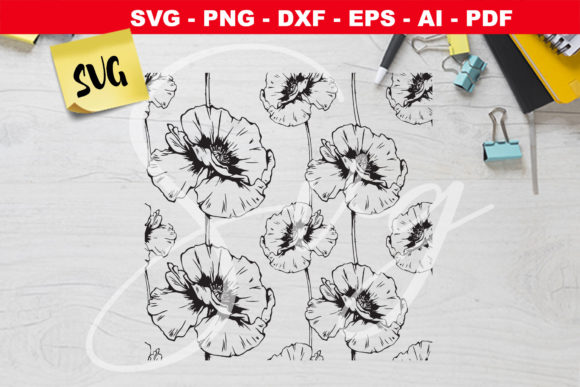 Bringing Poppies Pattern and Floral Pattern Designs to Life Across Digital and Physical Media