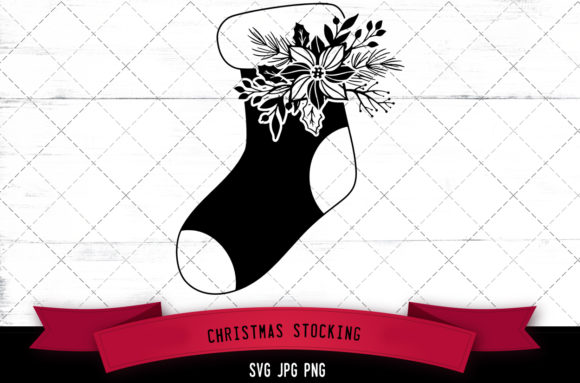 Christmas Stocking Floral: Versatile Design Assets