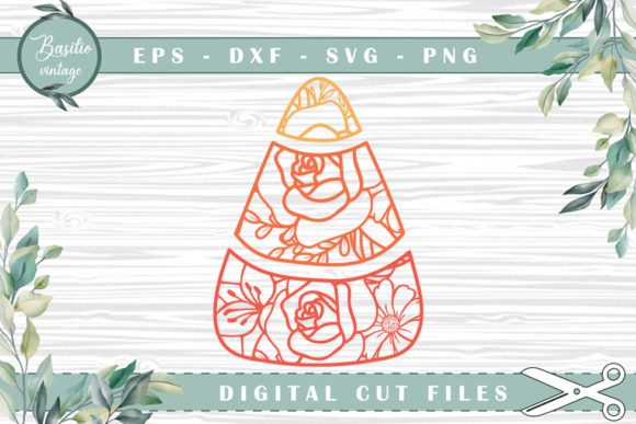 Creating Festive Decor with the Candy Corn Floral Halloween Cutting File