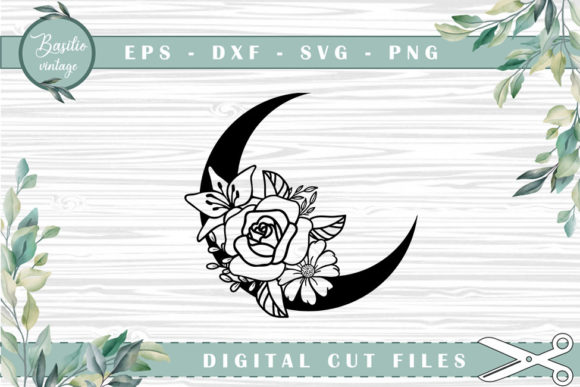 Elevating Craft Projects with High-Quality Moon Floral Cutting Files