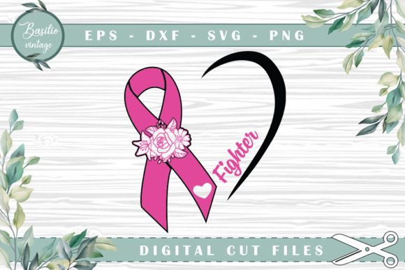 Fighter Ribbon Floral Heart: A Versatile Digital Design for Awareness and Creativity