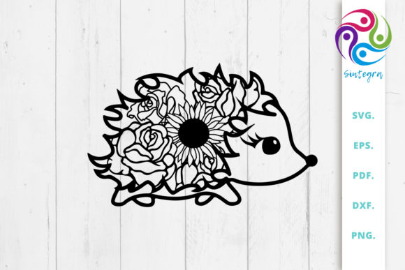 Floral Cute Hedgehog Svg Zentangle: A Versatile Design for Crafters and Creators