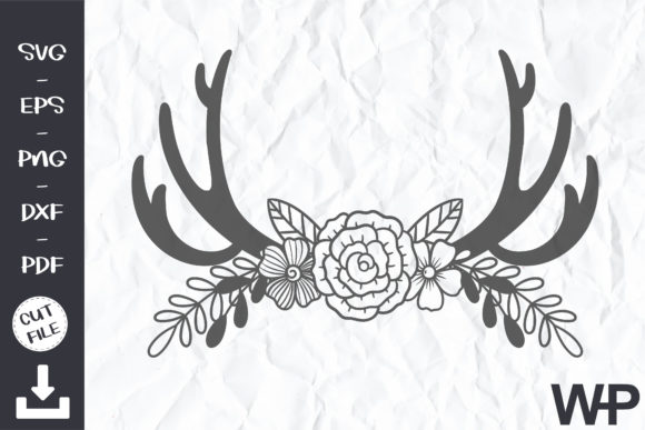 Floral Deer Antlers SVG: Technical Specifications and Creative Applications for Digital Design