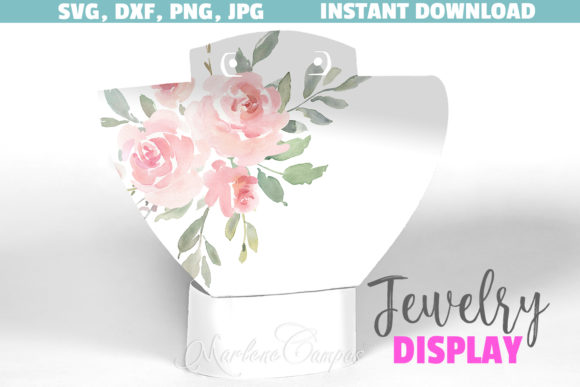 Floral Jewelry Display SVG File Mod.1