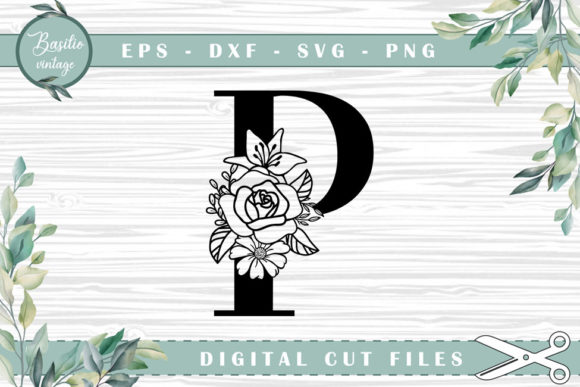 Floral Letter P Alphabet Cutting Files: Integrating Digital Assets into Creative Workflows