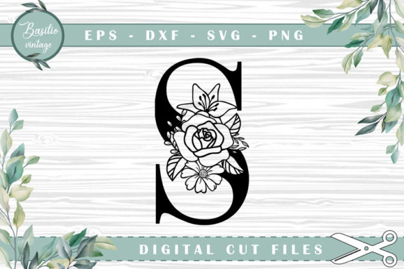 Floral Letter S Alphabet Cutting Files: Practical Applications for Crafters and Creators
