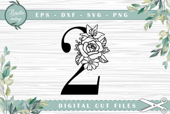 Floral Number 2 Cutting Files: Elevating Personalized Crafts and Decor