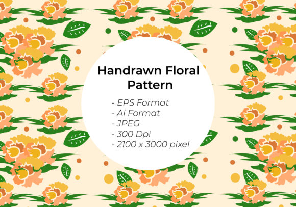 Handrawn Floral Pattern Background: Strategic Application for Professional Design Assets