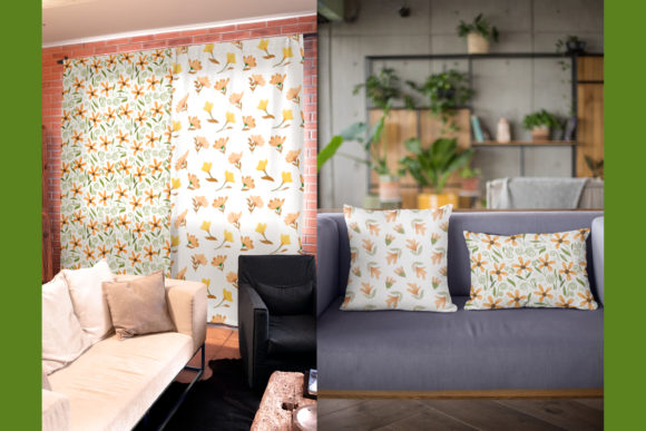 Macaroni Floral Seamless Patterns Set of 4 Guide