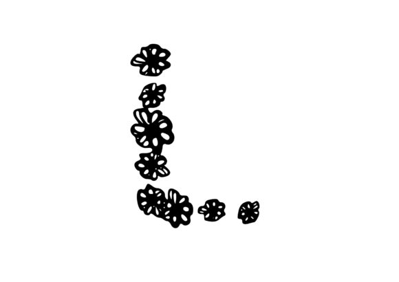 Mono Letter ‘L’ Floral Flower Letter: Elevating Modern Design with Botanical Typography