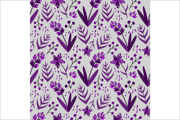 Purple Floral Seamless Pattern for Spring