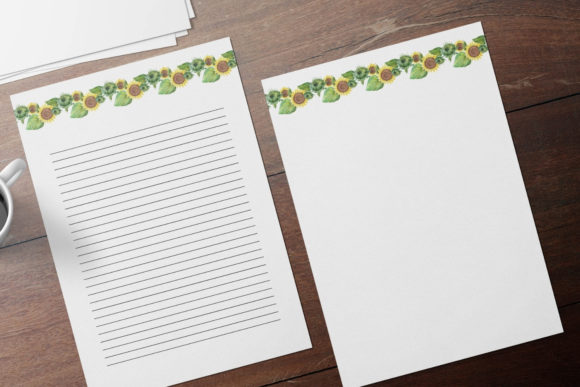 Watercolor Sunflowers Floral Stationary: Bringing Warmth to Digital and Analog Communication