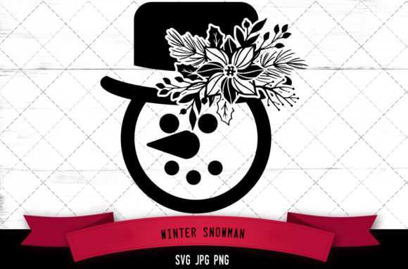 Winter Snowman Floral: Versatile Silhouette Assets for Every Creative Project